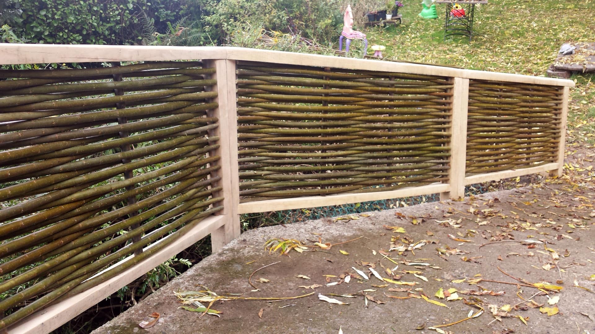 Willow woven fencing